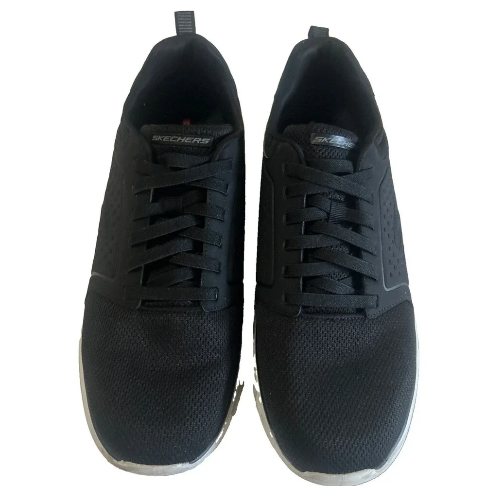 Skechers Swift Fit Glide-Lite Dual Men Size 13 Black Hands Free Slip On Sneaker